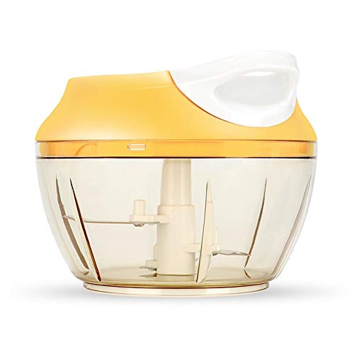 Zoo-yil Lqp-jibaj Multifunción Torbellino Vegetal Shredder Cortador Chopper ajo trituradora de Hielo máquina de Picar Carne de Alta Speedy Food Slicer Blender (Color : Yellow)