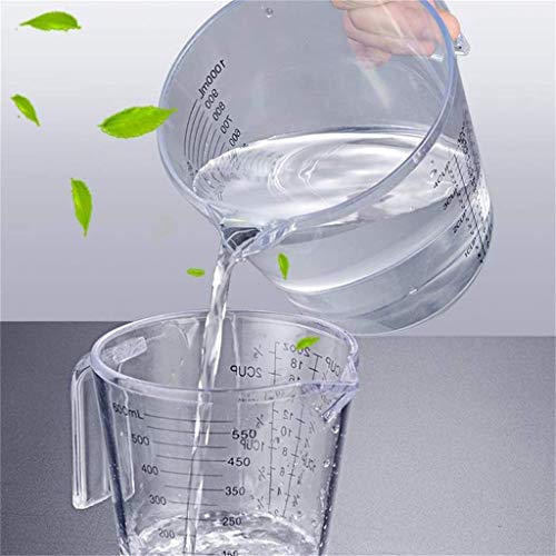 ZXL Taza medidora, Escala plástica, Cocina casera de plástico, horneado Utilizado para Ingredientes líquidos Secos (tamaño: 600 ml)