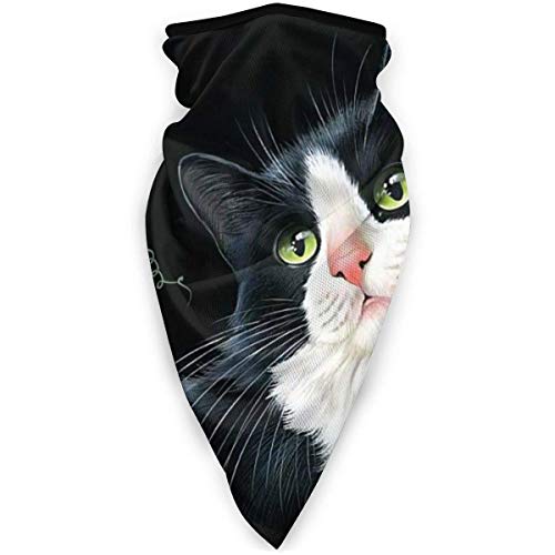 zzzswbl Neck Gaiter Warmer Pluma De Gato Bohemio Pueblos Nativos Gorros para El Cuello Polaina Impresa Protección Solar Novedad Sin Costuras Hombres Acogedor Unisex Mujeres A Prueba De Vie